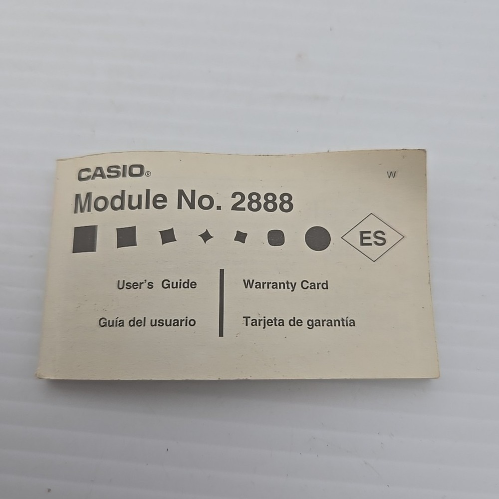 Casio Replacement Module No 2888 Users Guide Pre Owned